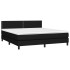 Cama box spring con colchón tela negro 160x200