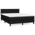 Cama box spring con colchón tela negro 140x190