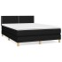 Cama box spring con colchón tela negro 140x190