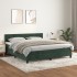 Cama box spring con colchón terciopelo verde oscuro 160x200