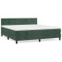 Cama box spring con colchón terciopelo verde oscuro 160x200