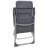 Sillas de camping de aluminio 2 unidades gris 58x69x111