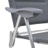 Sillas de camping de aluminio 2 unidades gris 58x69x111