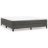 Cama box spring con colchón terciopelo gris oscuro 160x200