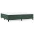 Cama box spring con colchón terciopelo verde oscuro 200x200