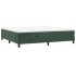 Cama box spring con colchón terciopelo verde oscuro 200x200