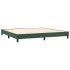 Cama box spring con colchón terciopelo verde oscuro 200x200