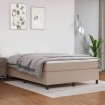 Cama box spring con colchón cuero sintético capuchino 140x190cm