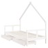 Estructura cama niños con cajones madera pino blanco 80x200