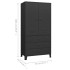 Armario industrial de metal negro 90x50x180