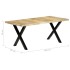 Mesa de comedor de madera maciza de mango 180x90x76