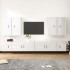 Set de muebles de TV 8 pzas madera contrachapada blanco