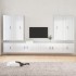 Set de muebles de TV 8 pzas madera contrachapada blanco