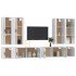 Set de muebles de TV 8 pzas madera contrachapada blanco