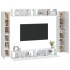 Set de muebles de TV 8 pzas madera contrachapada blanco