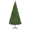 Árbol de Navidad artificial preiluminado con luces verde 500 cm