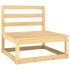 Juego de muebles de jardín 10 piezas madera maciza de