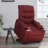 Sillón elevable eléctrico cuero artificial rojo