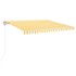 Toldo automático LED sensor de viento amarillo blanco