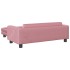 Cama para perros con extensión terciopelo rosa 100x50x30