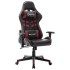 Silla de gaming de cuero sintético negro y rojo