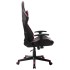 Silla de gaming de cuero sintético negro y rojo