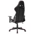 Silla de gaming de cuero sintético negro y rojo