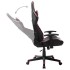 Silla de gaming de cuero sintético negro y rojo