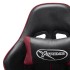 Silla de gaming de cuero sintético negro y rojo