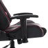 Silla de gaming de cuero sintético negro y rojo