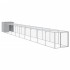 Gallinero y corral acero galvanizado gris claro 110x1017x110