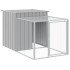 Gallinero y corral acero galvanizado gris claro 110x1017x110