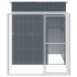 Gallinero con corral acero galvanizado gris 165x251x181