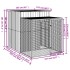 Gallinero con corral acero galvanizado gris 165x251x181