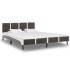 Estructura de cama cuero sintético gris y blanco 180x200