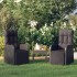 Sillones de jardín reclinables con cojines 2 uds ratán PE