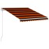 Toldo retráctil automático naranja y marrón 350x250