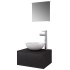 Conjunto de muebles de baño con lavabo y grifo 4 piezas