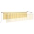 Toldo retráctil manual con persiana y LED amarillo blanco 6x3