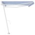 Toldo de pie automático azul y blanco 500x300