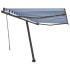 Toldo de pie automático azul y blanco 350x250