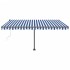 Toldo de pie automático azul y blanco 450x300