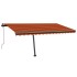 Toldo de pie automático naranja y marrón 450x300