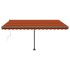 Toldo de pie automático naranja y marrón 450x300