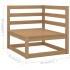 Set de muebles de jardín 6 pzs cojines madera pino marrón