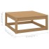 Set de muebles de jardín 6 pzs cojines madera pino marrón