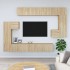 Mueble de pared para TV madera contrachapada color roble