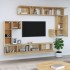 Mueble de pared para TV madera contrachapada color roble