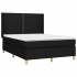 Cama box spring con colchón tela negro 140x190