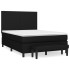 Cama box spring con colchón tela negro 140x190